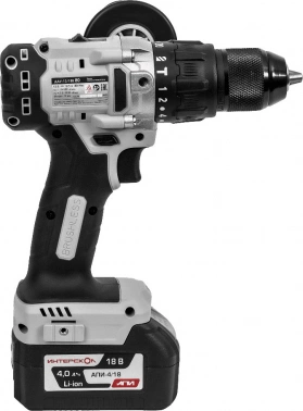 Дрель-шуруповерт Интерскол ДАУ-13/18В без АКБ и ЗУ