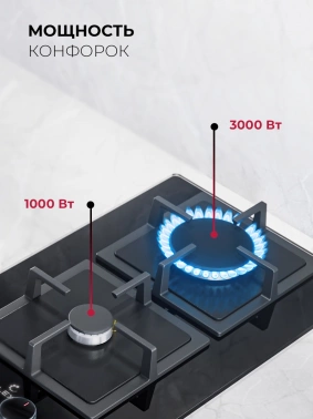 Газовая варочная поверхность Lex GVG 324 BBL