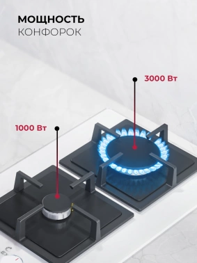 Газовая варочная поверхность Lex GVG 324 WH