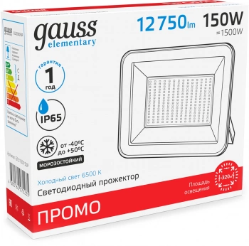 Прожектор уличный Gauss Elementary  613100150P