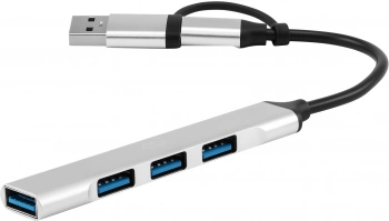 Разветвитель USB-C + USB-A Digma DHUB-4USB-AC-2.0