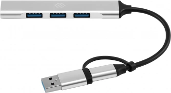 Разветвитель USB-C + USB-A Digma DHUB-4USB-AC-2.0