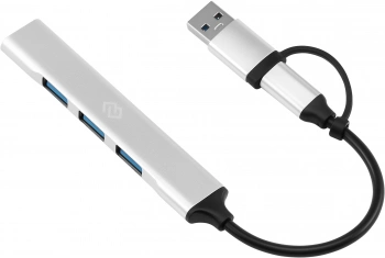 Разветвитель USB-C + USB-A Digma DHUB-4USB-AC-2.0