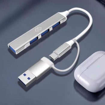 Разветвитель USB-C + USB-A Digma DHUB-4USB-AC-3.0