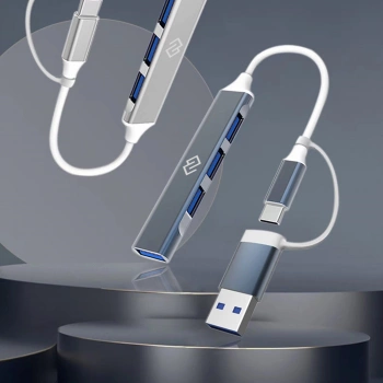 Разветвитель USB-C + USB-A Digma DHUB-4USB-AC-3.0