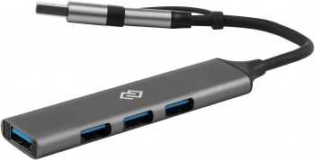 Разветвитель USB-C + USB-A Digma DHUB-4USB-AC-3.0