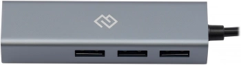Разветвитель USB-C + USB-A Digma DHUB-LAN-4port