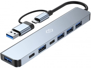 Разветвитель USB-C + USB-A Digma DHUB-7USB-AC