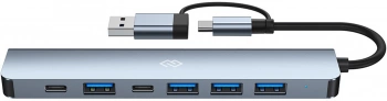 Разветвитель USB-C + USB-A Digma DHUB-7USB-AC