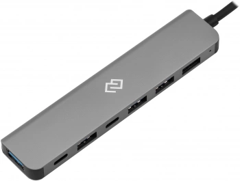 Разветвитель USB-C + USB-A Digma DHUB-7USB-AC