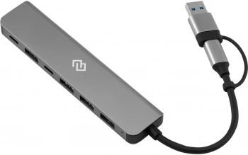 Разветвитель USB-C + USB-A Digma DHUB-7USB-AC
