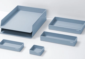 Набор лотков Deli NS001BLUE Nusign 6отд. разборный 324х239х45мм синий