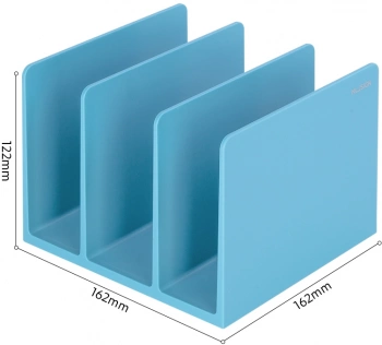 Подставка-ограничитель для книг Deli NS006BLUE Nusign 162x162x122мм синий