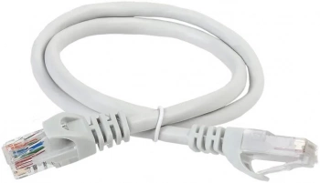 Патч-корд ITK PC01-C5EUL-1M UTP RJ-45 вил.-вилка RJ-45 кат.5E 1м серый LSZH
