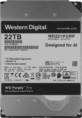 Жесткий диск WD SATA-III 22TB  WD221PURP