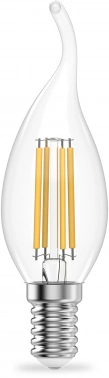 Лампа филам. Gauss Filament 10Вт цок.:E14 свеча 220B св.свеч.бел.теп. (упак.:10шт) (42110)