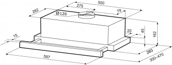 Вытяжка встраиваемая Krona T 600