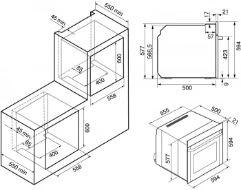 Духовой шкаф Электрический Krona PRONTO 60 S G2