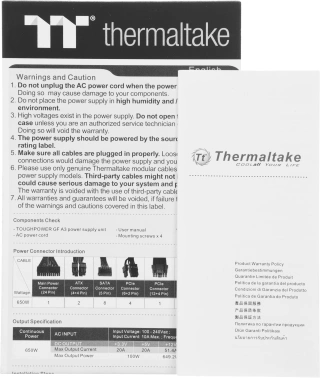 Блок питания Thermaltake ATX 650W Toughpower GF A3 Gen.5