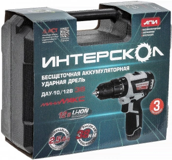 Дрель-шуруповерт Интерскол ДАУ-10/12В
