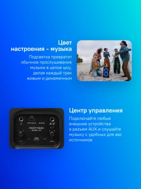 Минисистема Hi-Fi JBL PartyBox Club 120