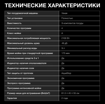 Посудомоечная машина встраив. Hyundai HBD 440P