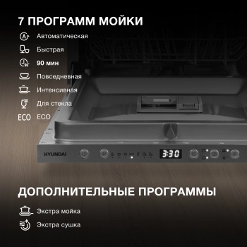 Посудомоечная машина встраив. Hyundai HBD 474