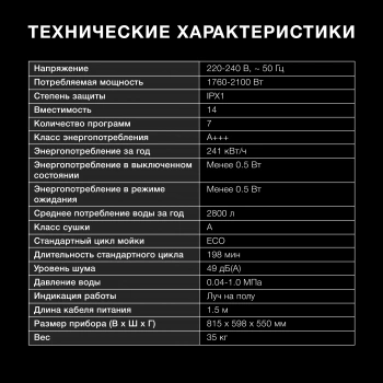 Посудомоечная машина встраив. Hyundai HBD 678