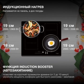 Индукционная варочная поверхность Hyundai HHI 6781 BG