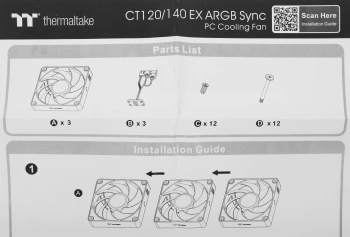 Вентилятор для корпуса Thermaltake  CT120 EX Sync Matcha