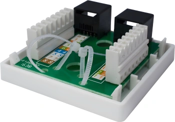 Розетка Suprlan 10-0309 наклад.RJ45 2 кат.5E UTP черн.