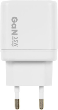 Сетевое зар./устр. BoraSCO 35W 3A (PD+QC) USB/USB Type-C универсальное белый (52388)