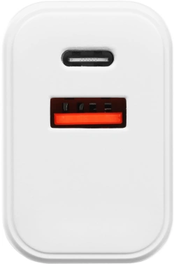 Сетевое зар./устр. BoraSCO 35W 3A (PD+QC) USB/USB Type-C универсальное белый (52388)