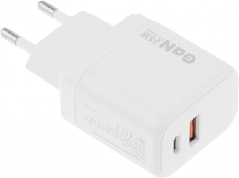 Сетевое зар./устр. BoraSCO 35W 3A (PD+QC) USB/USB Type-C универсальное белый (52387)