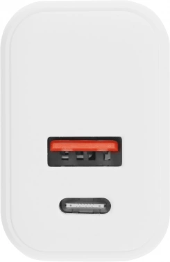 Сетевое зар./устр. BoraSCO 35W 3A (PD+QC) USB/USB Type-C универсальное белый (52387)