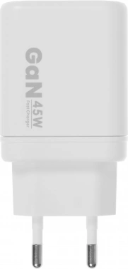 Сетевое зар./устр. BoraSCO 45W 3A (PD+QC) USB/USB Type-C универсальное белый (52390)