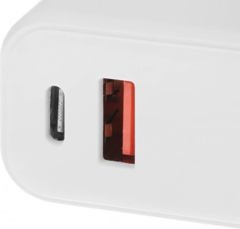 Сетевое зар./устр. BoraSCO 45W 3A (PD+QC) USB/USB Type-C универсальное белый (52390)