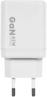 Сетевое зар./устр. BoraSCO 45W 3A (PD+QC) USB/USB Type-C универсальное белый (52389)