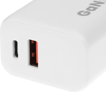 Сетевое зар./устр. BoraSCO 45W 3A (PD+QC) USB/USB Type-C универсальное белый (52389)