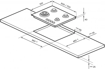 Газовая варочная поверхность Lex GVG 642A WH