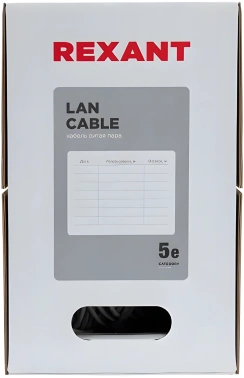 Кабель информационный Rexant 01-0049 кат.5E UTP 4 пары 24AWG LSZH внутренний 305м оранжевый