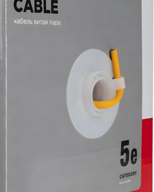 Кабель информационный Rexant 01-0049 кат.5E UTP 4 пары 24AWG LSZH внутренний 305м оранжевый