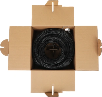 Кабель информационный Rexant 01-0045 кат.5E UTP 4 пары 24AWG PE внешний 305м черный