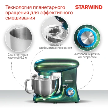 Миксер планетарный Starwind SPM7166