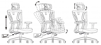 Кресло эргономичное Бюрократ  MC-711N-H