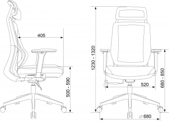 Кресло эргономичное Бюрократ  MC-G411N-H