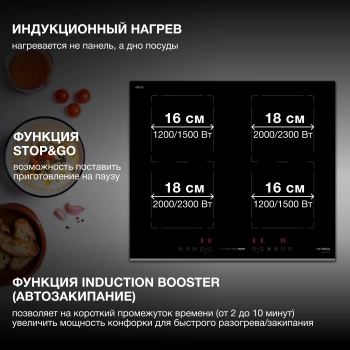 Индукционная варочная поверхность Hyundai HHI 6772 BG