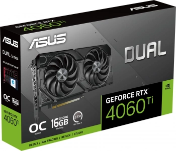 Видеокарта Asus PCI-E 4.0  DUAL-RTX4060TI-O16G-EVO