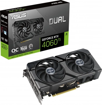 Видеокарта Asus PCI-E 4.0  DUAL-RTX4060TI-O16G-EVO