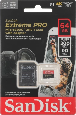 Флеш карта microSDXC 64GB Sandisk  SDSQXCU-064G-GN6MA
